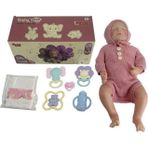Vardem Oyuncak Kutulu 43 cm Aksesuarlı Gerçekçi Bebek Et Bebek KNG-902-2A