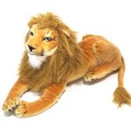 Vardem Oyuncak LN60L-PW Yatan Aslan 60 cm Peluş Oyuncak