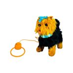 Vardem Peluş Tasmalı Yürüyen Mavi Fiyonklu Köpek