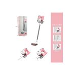 Vardem Pilli Sesli Vakumlu Dikey Elektrik Süpürgesi Çekme Özellikli Eğitici Oyuncak Pembe (3 In1 )