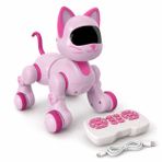 VARDEM Uzaktan Kumandalı İnteraktif Şarjlı Akıllı Kedi, Dokunmatik Sensörlü Işıklı Robot Kedi, Dans Eden Yürüyen Programlanabilir Oyuncak Robot Pet GAW-6602
