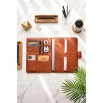 Vardo Ingrid 34x24,5 cm Macbook Air/Pro 13-14 Inç, Ipad Organizer Notebook & Evrak & Tablet Çantası - 34 x 24,5 cm - Kahrengi - Taba