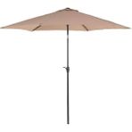 Varese 270 cm Metal Ayaklı Bahçe Şemsiyesi, 360° Döner, Ayarlanabilir - Bej
