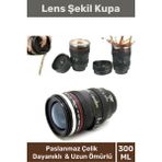 Varessa Objektif Görünümlü Sevgili Lens Kupa Çelik Kahve Çay Termos Paslanmaz Çelik Mug Bardak - Renkli