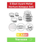 VARESSA Özel Üretim Hortum Araç Bahçe Paslanmaz Çelik 5 Ebat 10 Adet Ayarlı Metal Kelepçe Seti