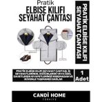 Varessa Pratik Elbise Kılıfı Seyahat Çantası | Takım Elbise & Kıyafet Taşıma Çantası - Kırışmayı Önleyen Elbise Kılıfı Taşıma Çantası - BVL001 - Gri - Siyah