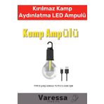 VARESSA Premium 3 Modlu Su Geçirmez Taşınabilir Kablosuz Kırılmaz Kamp Aydınlatma Şarjlı LED Ampulü