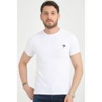 Varetta Erkek Beyaz Bisiklet Yaka Pamuklu Kısa Kollu T Shirt - 7XL - İnci Beyazı
