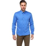 Varetta Erkek Gömlek Slim Fit Kesim Uzun Kollu Pamuklu Gömlek - Mavi