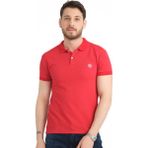 Varetta Erkek Kırmızı Polo Yaka Pamuklu Kısa Kollu Waffle Tişört - 7XL