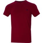 Varetta Erkek Koyu Bordo Bisiklet Yaka Likralı Pamuklu Kısa Kollu T Shirt - 8XL
