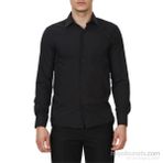 Varetta Erkek Siyah Slim Fit Uzun Kol Gömlek - XL