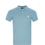 Varetta Erkek Tatlı Mavi Likralı Regular Polo Yaka Erkek Tişört - Mavi - Beyaz - 5XL