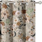 Vargottam Oda Karartma Perdeleri - Botanik Çiçek Desenli, 2 Panelli Set, 42" x 63" - Grommet Üstlü Karartma Pencere/Kapı Perdeleri Yatak Odası, Çocuk Odası Ve Oturma Odası Için - Yeşil