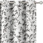 Vargottam Oda Karartma Perdeleri - Kuş Asması Desenli, 2 Panelli Set, 42" x 72" - Grommet Üstü Beyaz Pencere/Kapı Perdeleri Yatak Odası, Çocuk Odası Ve Oturma Odası Için - Beyaz