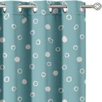 Vargottam Oda Karartma Perdeleri - Polka Dot Desen, 2 Panel Seti, 52" x 72" - Grommet Üstü Karartma Pencere/Kapı Perdeleri Yatak Odası, Çocuk Odası Ve Oturma Odası Için - Yeşil
