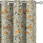 Vargottam Oda Karartma Perdeleri - Turuncu Çiçek Desenli, 2 Panelli Set, 52" x 63" - Grommet Üstlü Karartma Pencere/Kapı Perdeleri Yatak Odası, Çocuk Odası Ve Oturma Odası Için - Turuncu