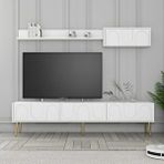 Variant Beyaz Altın Lyon Duvar Raflı Tv Ünitesi