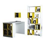 Variant Box Çalışma Masası-kitaplık beyaz Okula Dönüş Seti Renk : Sarı