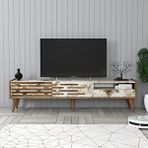Variant Ceviz Beyaz Mermer Valensiya Alt Tv Ünitesi