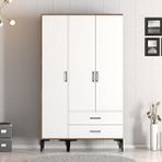 Variant Kumsal 3 Kapili (st) Gardrop - Lidya / Beyaz Ceviz Beyaz