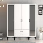 Variant Kumsal 4 Kapili (rtr) Gardrop - Beyaz / Beyaz