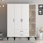 Variant Kumsal 4 Kapili (stp) Gardrop - Beyaz / Beyaz