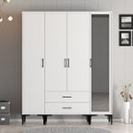 Variant Kumsal 4 Kapili (str) Gardrop - Beyaz / Beyaz
