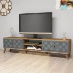 Variant Mobilya Class Tv Unitesi - Ceviz / Mavi