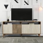 Variant Mobilya Milan Konsol - Ceviz / Traverten Mermer - 180cm