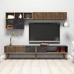 Variant Mobilya Milan Tv Unitesi - Ceviz / Siyah Mermer