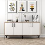Variant Mobilya Variant Kiev 160CM Konsol - Ceviz / Beyaz - 78 x 160 x 35 cm - Ceviz - Beyaz