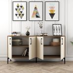 Variant Mobilya Variant Kiev 160CM Konsol - Ceviz / Krem - 78 x 160 x 35 cm - Krem Rengi