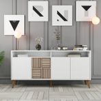Variant Mobilya Variant Milan 160CM Konsol - Beyaz / Beyaz - 78 x 160 x 35 cm - Beyaz - Gümüş
