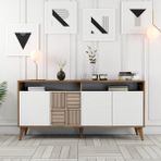 Variant Mobilya Variant Milan 160CM Konsol - Ceviz / Beyaz - 78 x 160 x 35 cm - Minyatür Ceviz - Beyaz