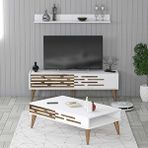 Variant Valensiya 140cm Tv Ünitesi Ve Orta Sehpa Takimi - Beyaz / Beyaz