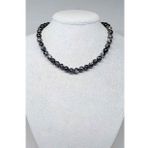 Varisit Taşı Siyah Kolye 8mm (Klipsli)
