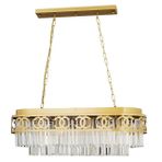 Varnum Eskitme Kristalli Taşlı Modern Tasarım Yemek Masası Üstü Kristal Salon Avize