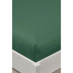 Varol %100 Pamuk Saten Stripe Tek Kişilik Lastikli Çarşaf Takımı – 30 cm – 1 Yastık Kılıfı - Yeşil
