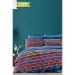 Varol 250 Tc Bambu Karışımlı Pamuk Saten Nevresim Takımı – Family Size - Linear - Renkli - 160 x 220 cm