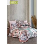 Varol 250 Tc Bambu Karışımlı Pamuk Saten Nevresim Takımı – Tek Kişilik - Fiosole - Renkli - 160 x 220 cm