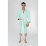 Varol Biyeli Şal Yaka Bambu Bornoz - Mint - L - XL