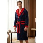 Varol Luxury Touch Kapşonlu %100 Pamuk Nakışlı Bornoz – Kiss - 2XL