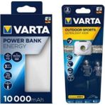 Varta 10000 Mah Powerbank + Şarjlı Kafa Lambası - Beyaz