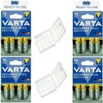 Varta 16 Adet 2100MAH Ni-Mh Ready To Use Aa Şarjlı Kalem Pil+ 4'lü Pil Saklama Kutusu Hediye
