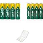 Varta 2100 Mah Aa Kalem Pil 4'lü+800 Mah Aaa Şarjlı İnce Kalem Pil 4'lü+Pil Saklama Kutusu