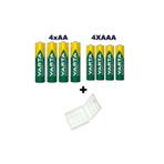 Varta 2700 mAh AA Kalem Pil 4'lü + 1000 mAh AAA Şarjlı İnce Kalem Pil 4'lü + Pil Kutusu