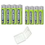 Varta 4 Adet 2100 Mah Aa 4 Adet 800 Mah Aaa Şarjlı Pil + Pil Saklama Kutusu