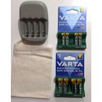Varta 4 Adet Varta 2100MAH Aa Kalem +4 Adet Varta 800MAH Aaa Ince Pil+Ikea Stenkol Otomatik Şarj Aleti (Aa-Aaa)+Saklama Kesesi