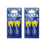 Varta 4920 Longlife Power Alkalin D Büyük Boy Pil 4'lü Paket-Erpilsan Elektronik